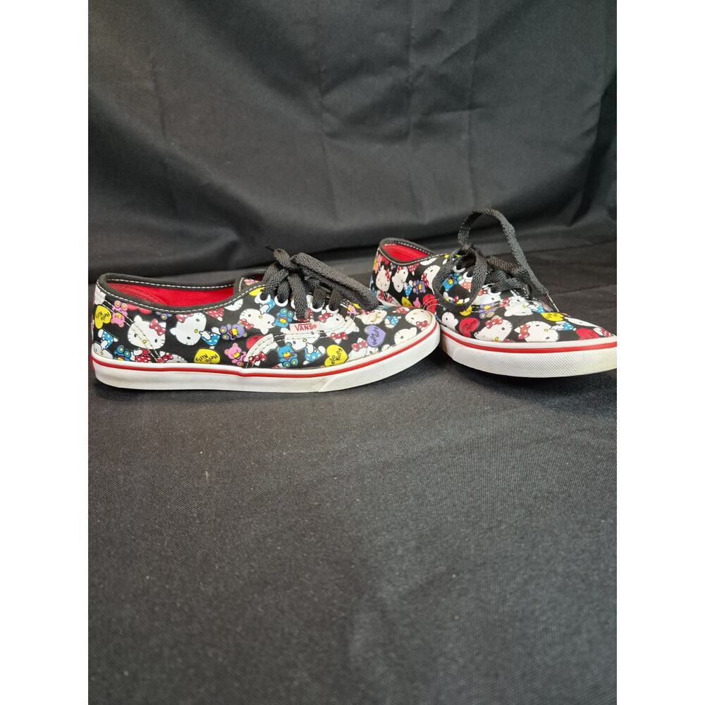 Vans Hello Kitty Shoes Womens Size 6 Mens 4.5 Black Lace Up Canvas Sneakers.